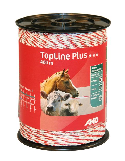 Image sur Fil Top Line Plus R9 400m blanc rouge 9x 0,3 TriCond